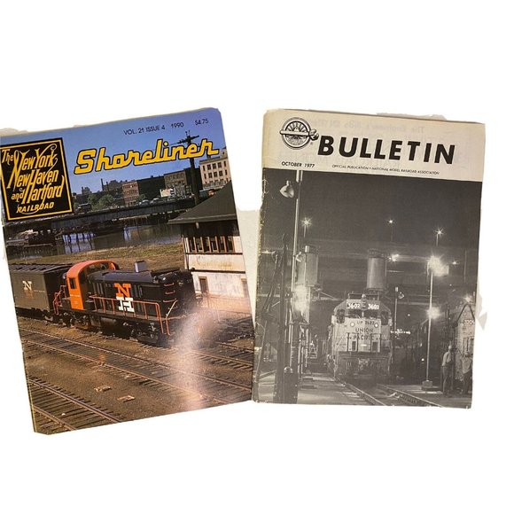 Lot 2 Vtg Railroad Magazines 1977 October NMRA BULLETIN 1990 Shoreliner - Picture 1 of 10